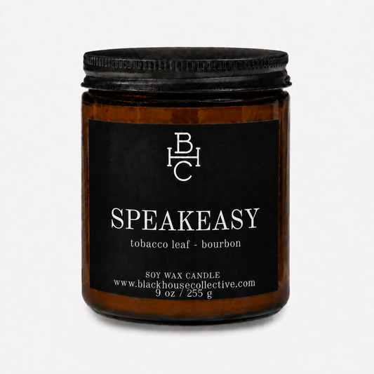 Speakeasy | Soy Wax Candle | Tobacco Leaf + Bourbon