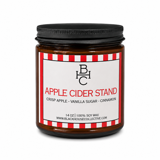 Apple Cider Stand | Soy Wax Candle | Crisp Apple + Cinnamon + Vanilla Sugar