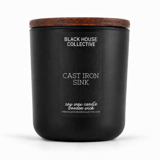 Cast Iron Sink | Soy Wax Candle | Grapefruit + Lemon Peel + Orange Zest
