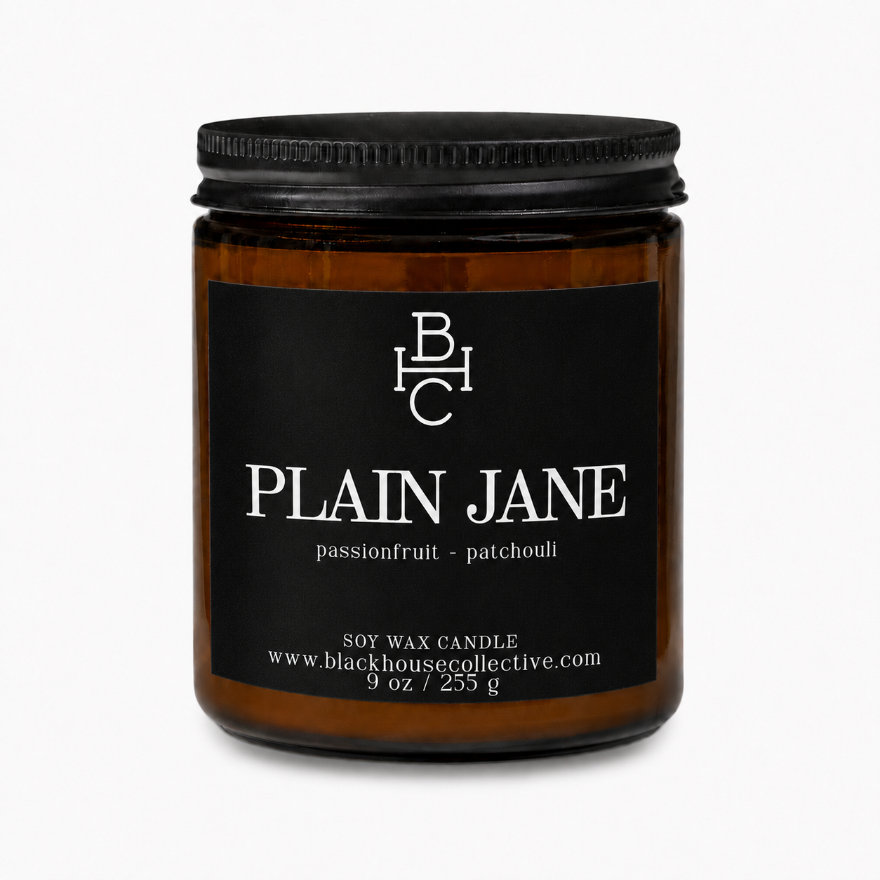 Plain Jane | Soy Wax Candle | Passionfruit + Patchouli