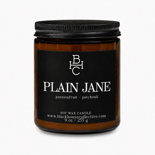 Plain Jane | Soy Wax Candle | Passionfruit + Patchouli