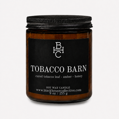 Tobacco Barn | Soy Wax Candle | Smoked Tobacco Leaf + Honey