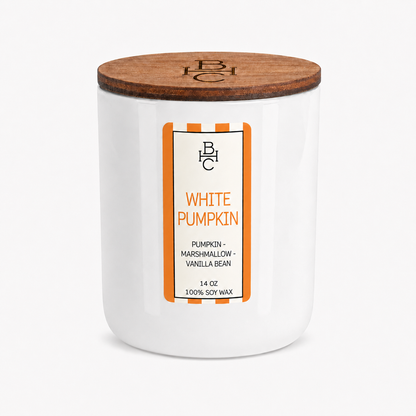 White Pumpkin | Soy Wax Candle | Pumpkin + Marshmallow Fluff