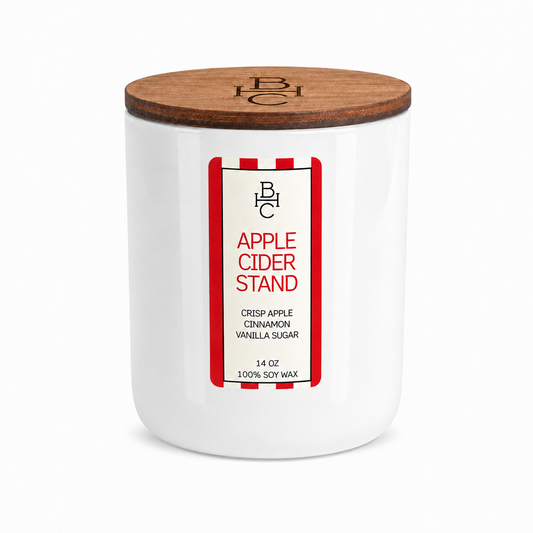 Apple Cider Stand | Soy Wax Candle | Crisp Apple + Cinnamon + Vanilla Sugar